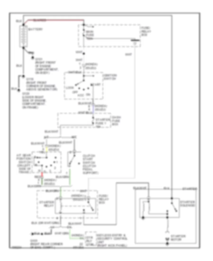 2.2L, Starting Wiring Diagram for Isuzu Amigo 1998