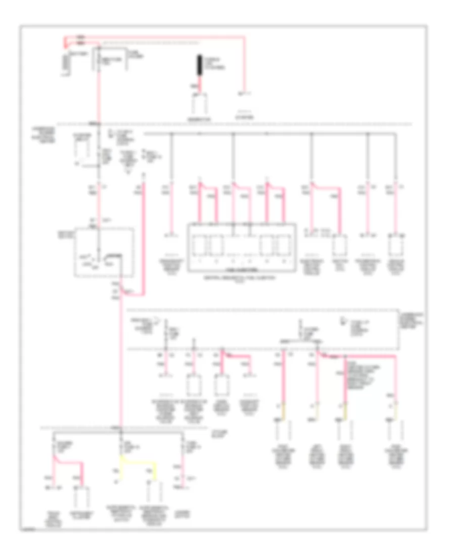 Power Distribution Wiring Diagram 1 of 5 for Isuzu Hombre S 1998