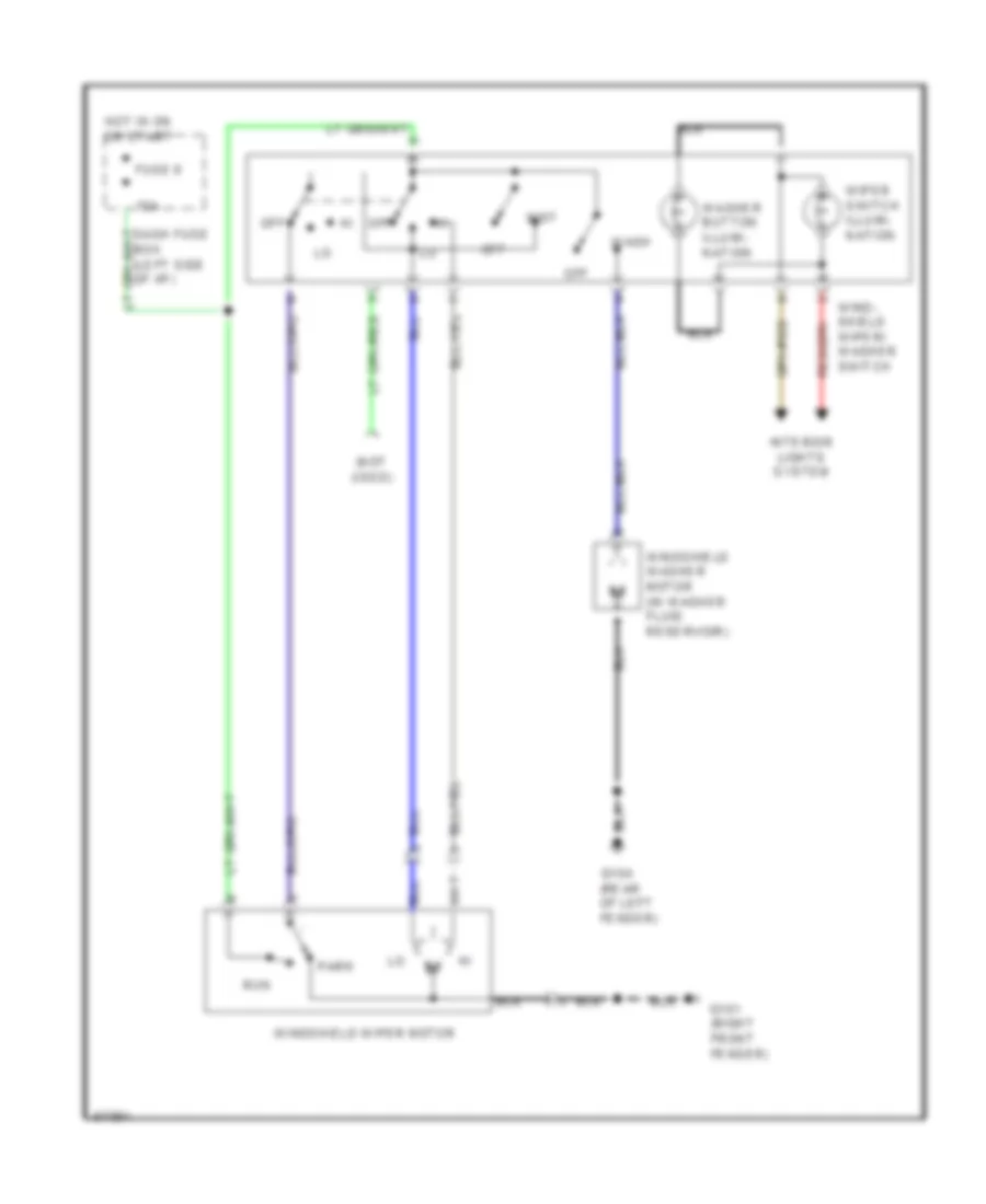 2 3L 2 Speed Wiper Washer Wiring Diagram for Isuzu Pickup LS 1990