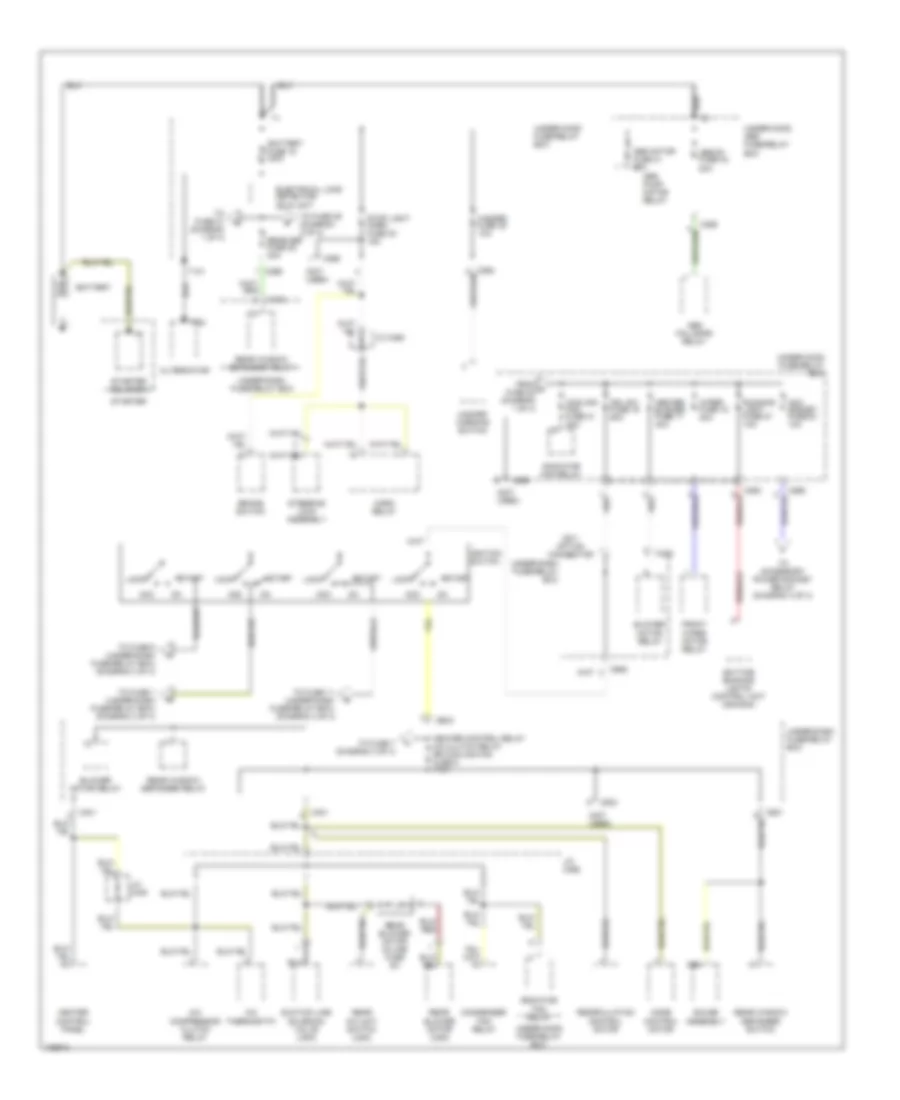 Power Distribution Wiring Diagram 1 of 4 for Isuzu Oasis LS 1998