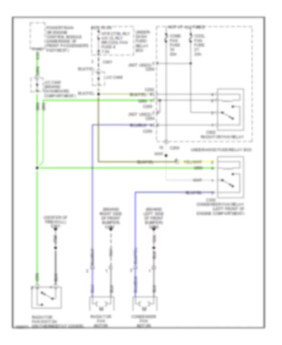 Cooling Fan Wiring Diagram for Isuzu Oasis S 1998