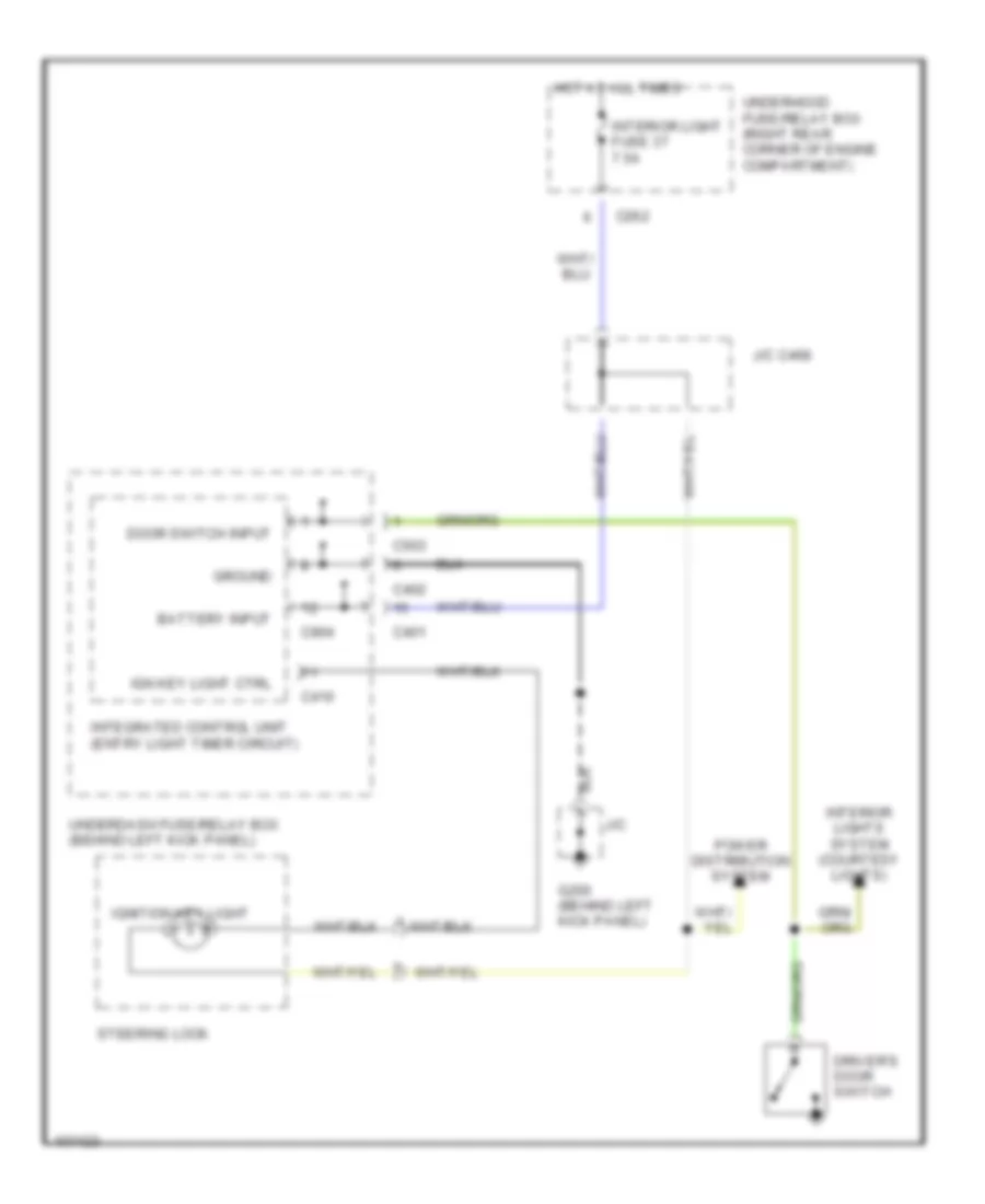 Entry Light Timer Wiring Diagram for Isuzu Oasis S 1998
