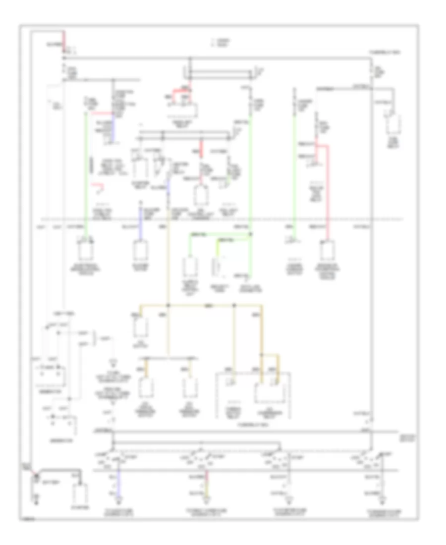 Power Distribution Wiring Diagram 1 of 3 for Isuzu Rodeo S 1998