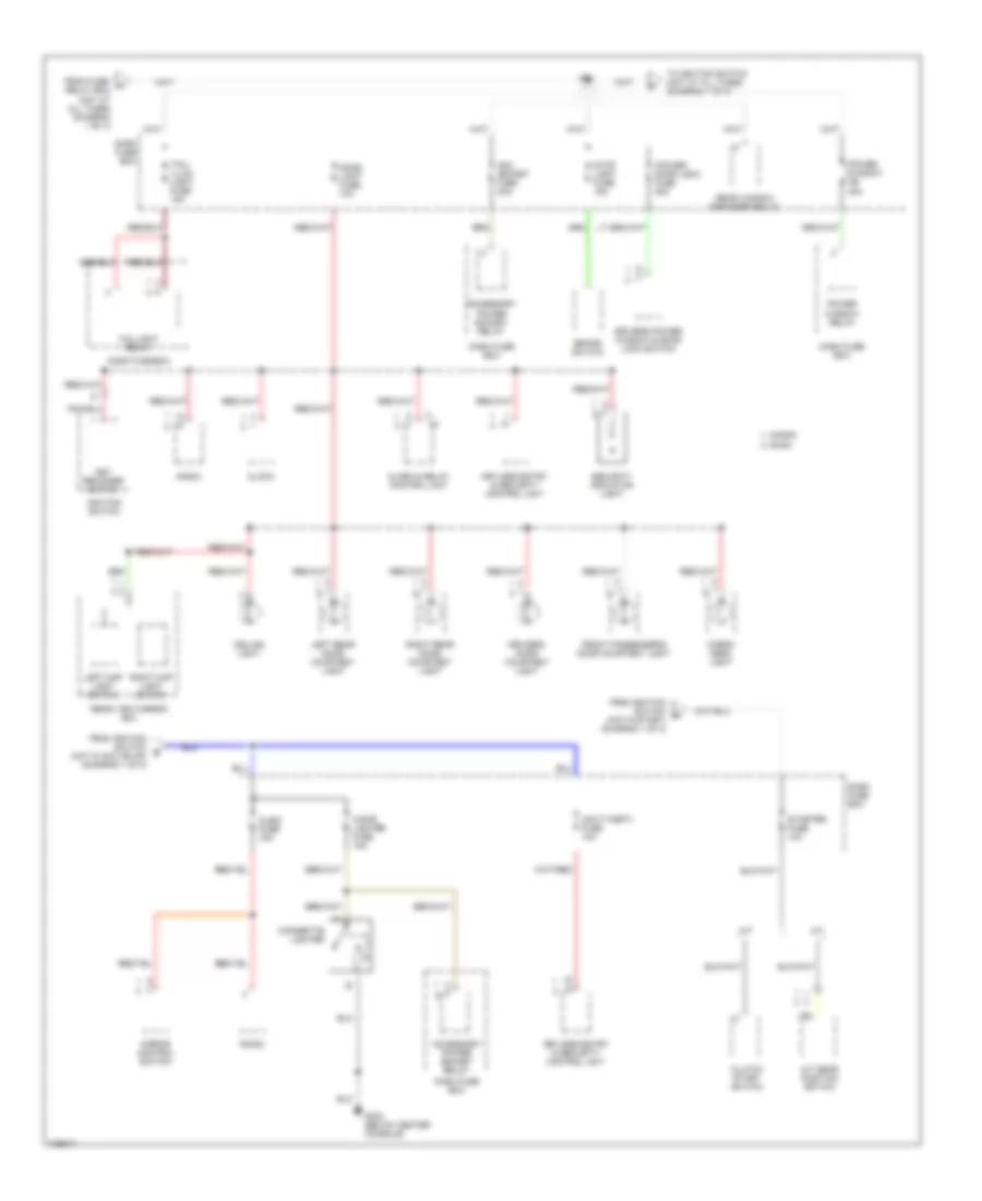Power Distribution Wiring Diagram (2 of 3) for Isuzu Rodeo S 1998