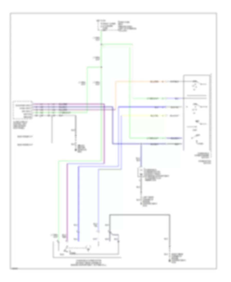 Электросхема передних стеклоочистителей дворников и омывателя лобового стекла для Isuzu Rodeo S 1998