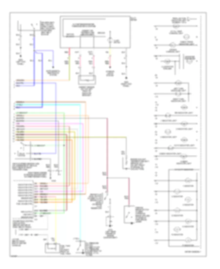 Instrument Cluster Wiring Diagram, Luxury  Performance (2 of 2) for Isuzu Trooper Limited 1998