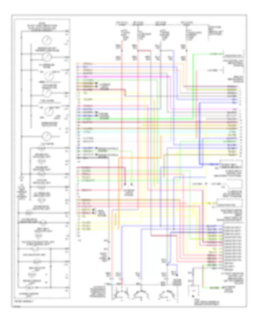 Instrument Cluster Wiring Diagram, S Model (1 of 2) for Isuzu Trooper Limited 1998
