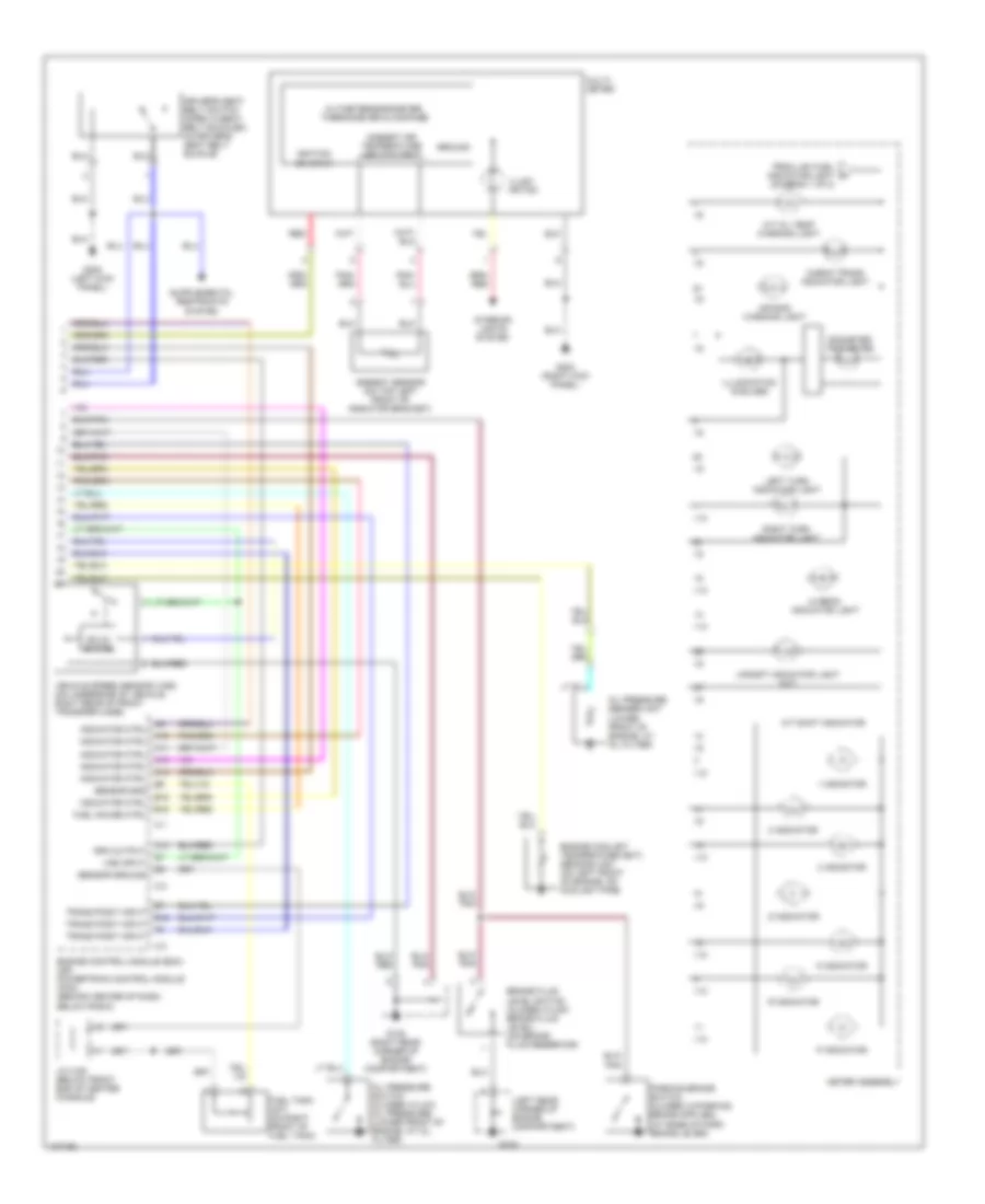 Instrument Cluster Wiring Diagram, S Model (2 of 2) for Isuzu Trooper Limited 1998