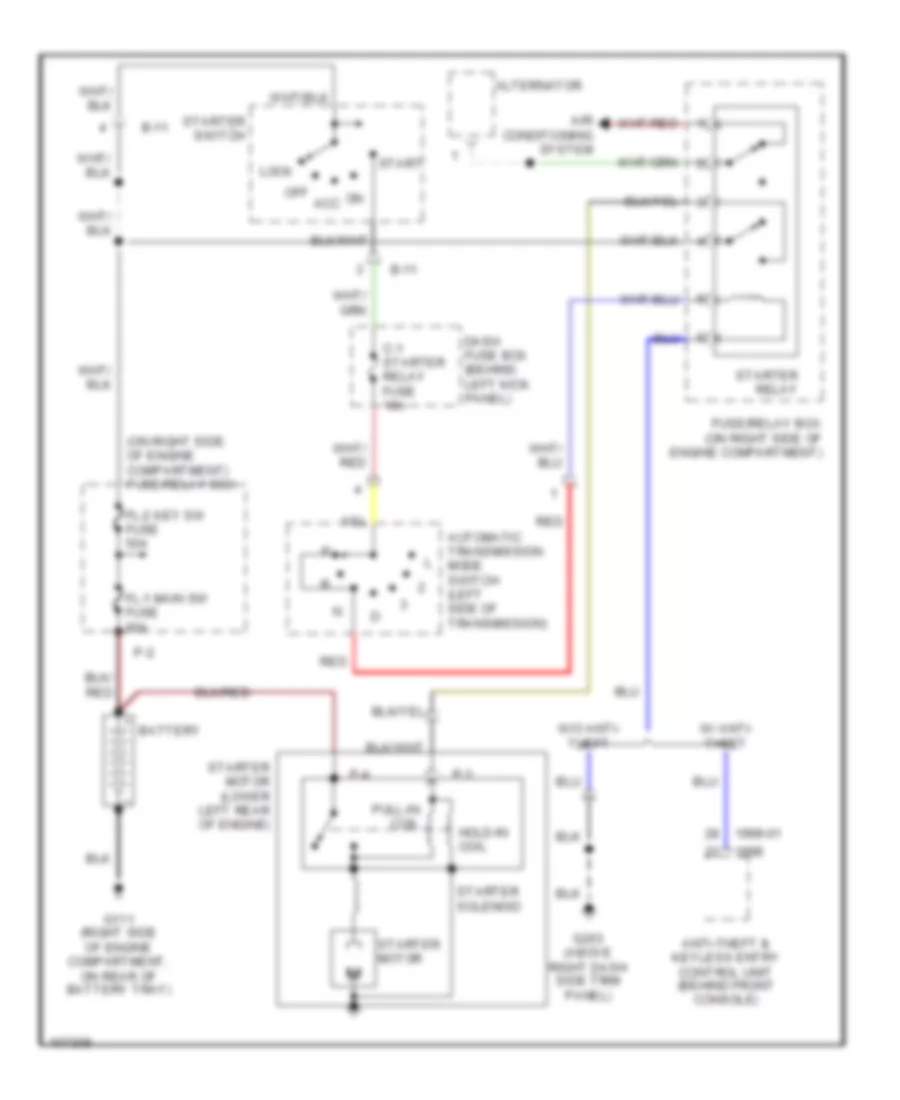 Starting Wiring Diagram, AT for Isuzu Trooper Limited 1998