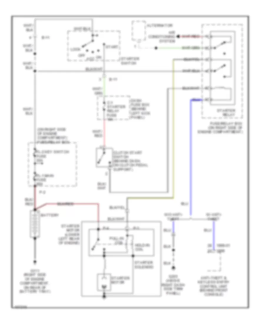 Starting Wiring Diagram, MT for Isuzu Trooper Limited 1998