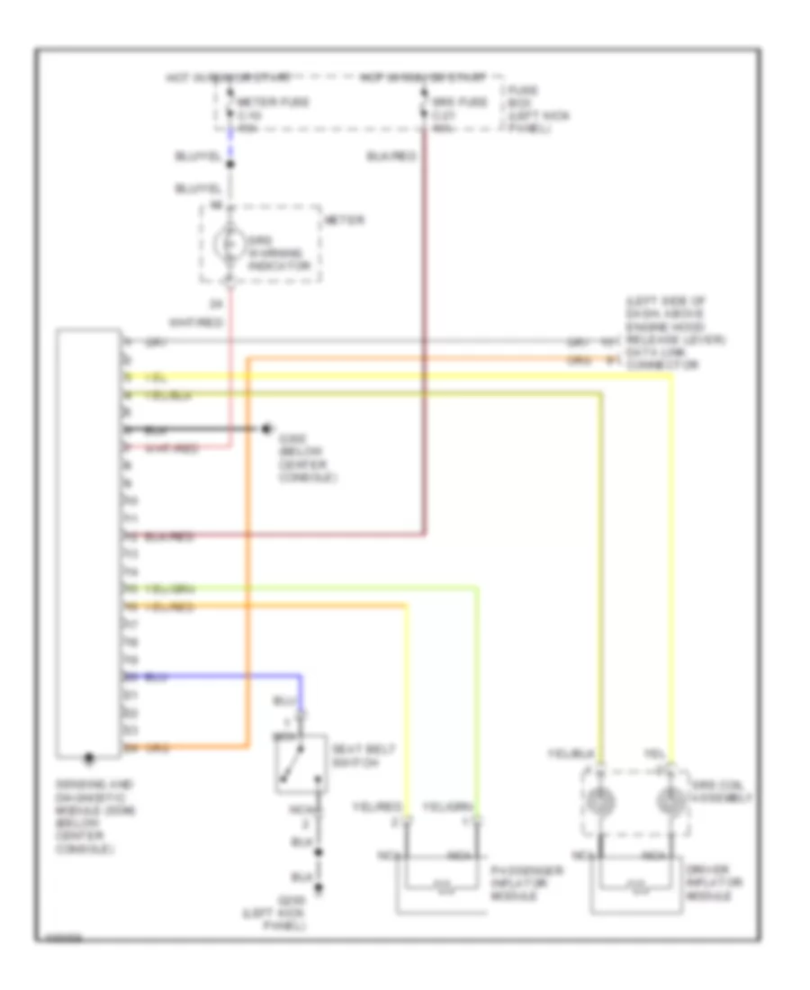 Supplemental Restraint Wiring Diagram for Isuzu Trooper Limited 1998