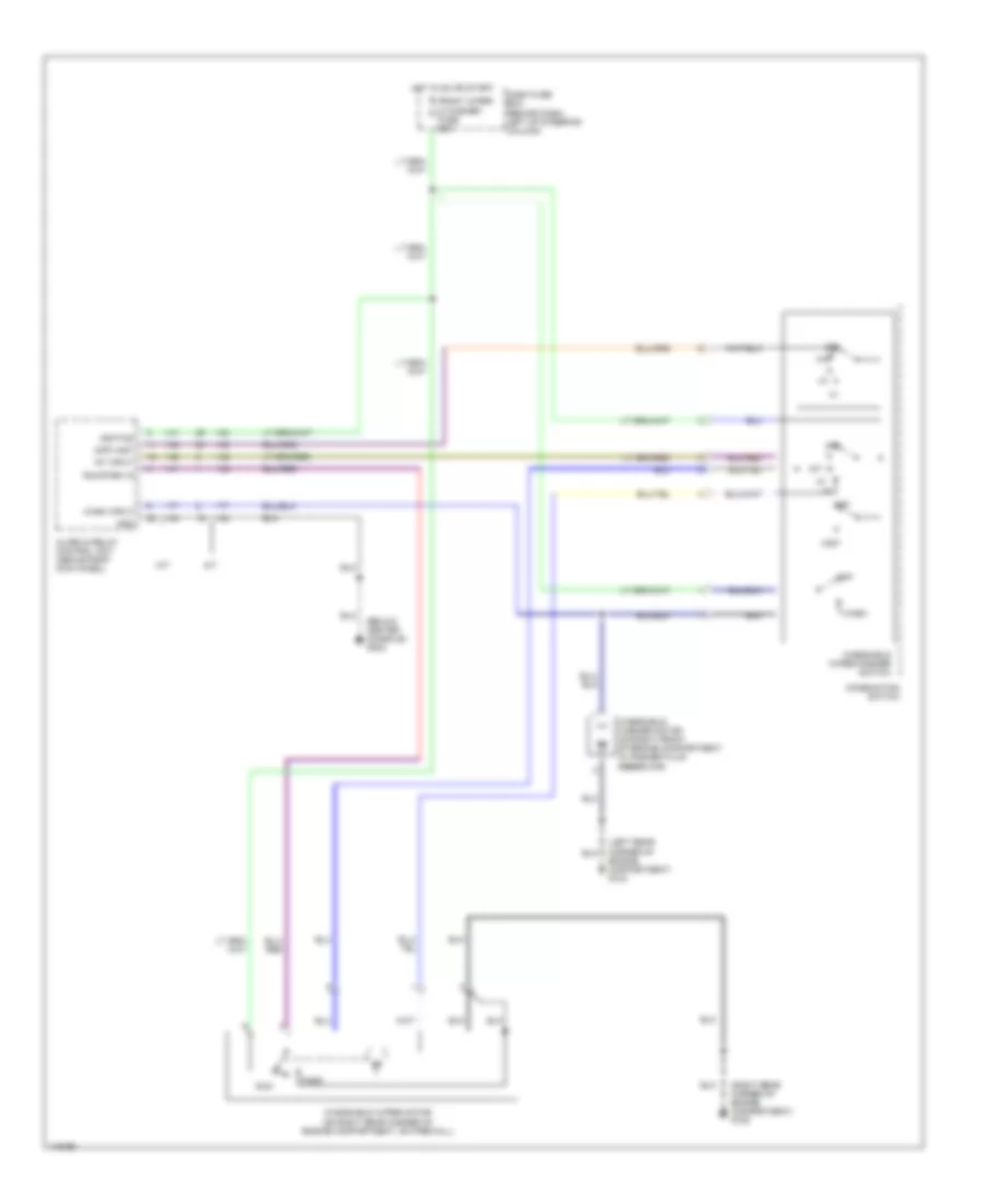 Электросхема передних стеклоочистителей дворников и омывателя лобового стекла, без Неустойчивая для Isuzu Amigo S 1999