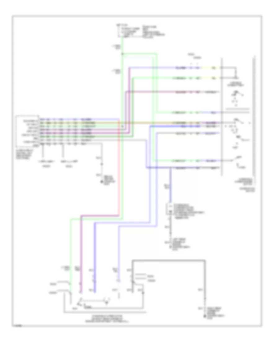 Электросхема передних стеклоочистителей дворников и омывателя лобового стекла Интервала для Isuzu Amigo S 1999