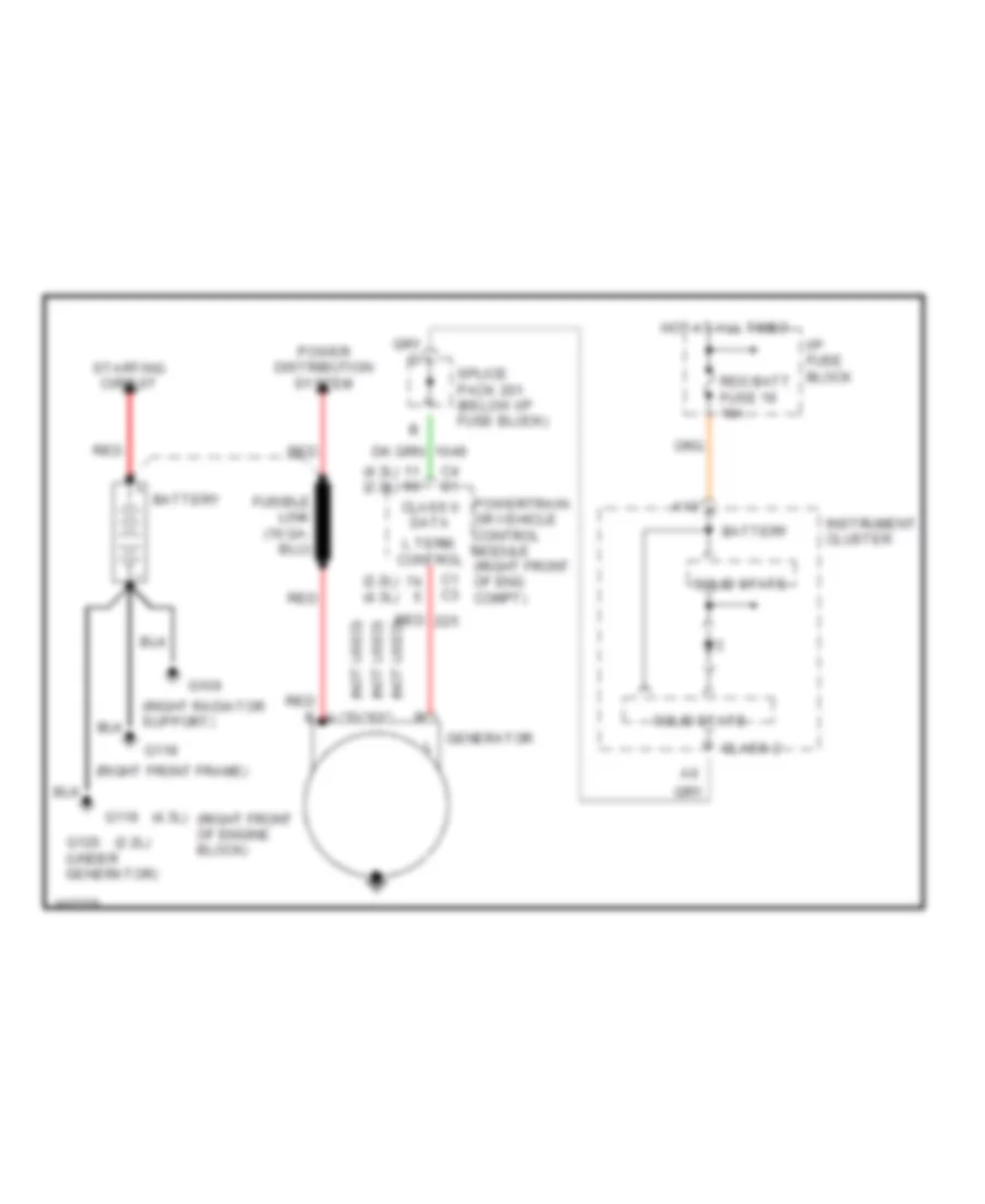 Charging Wiring Diagram for Isuzu Hombre S 1999