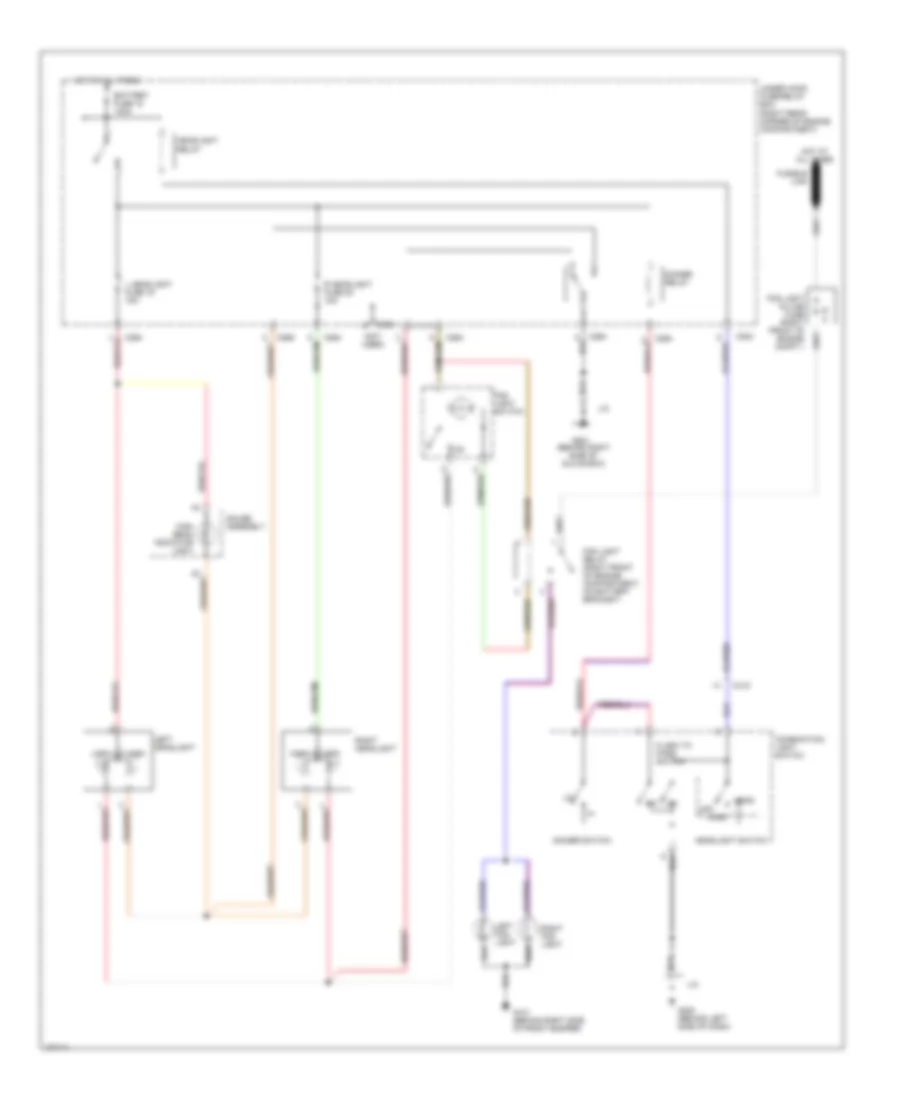 Headlight Wiring Diagram without DRL for Isuzu Oasis 1999