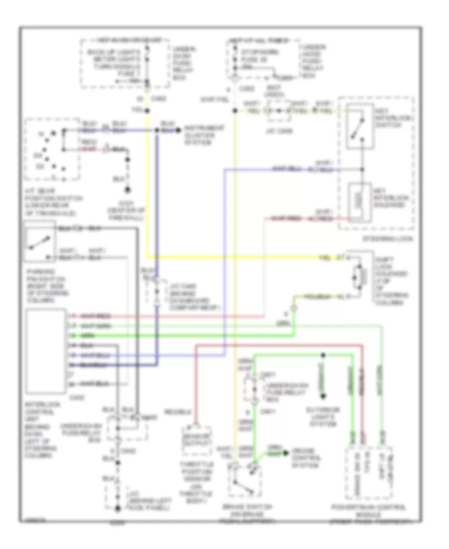 Shift Interlock Wiring Diagram for Isuzu Oasis 1999