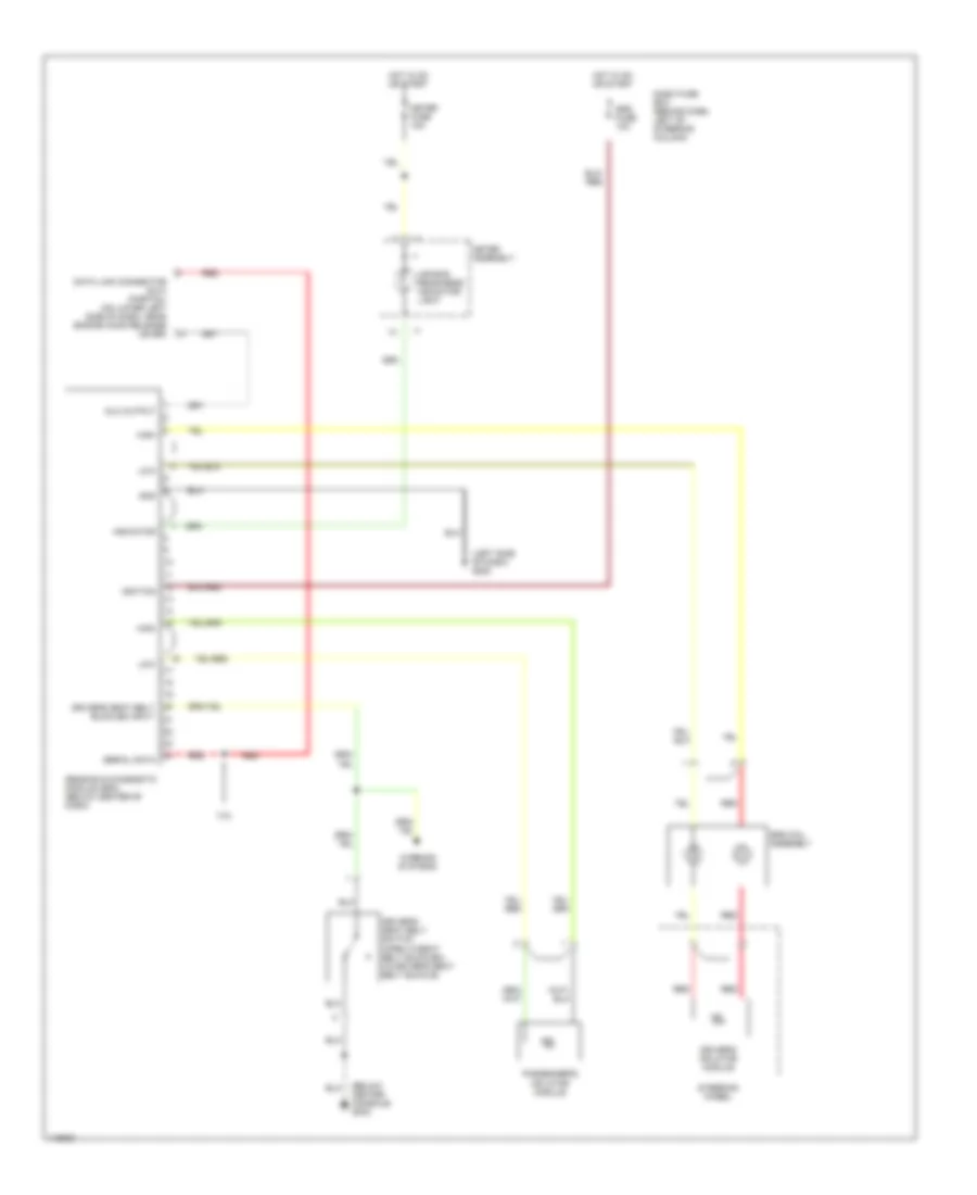 Supplemental Restraint Wiring Diagram for Isuzu Rodeo LS 1999