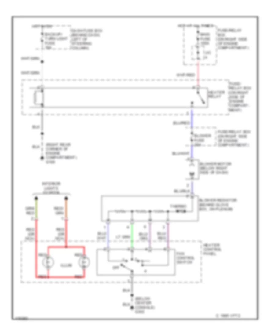 Heater Wiring Diagram for Isuzu Rodeo LSE 1999