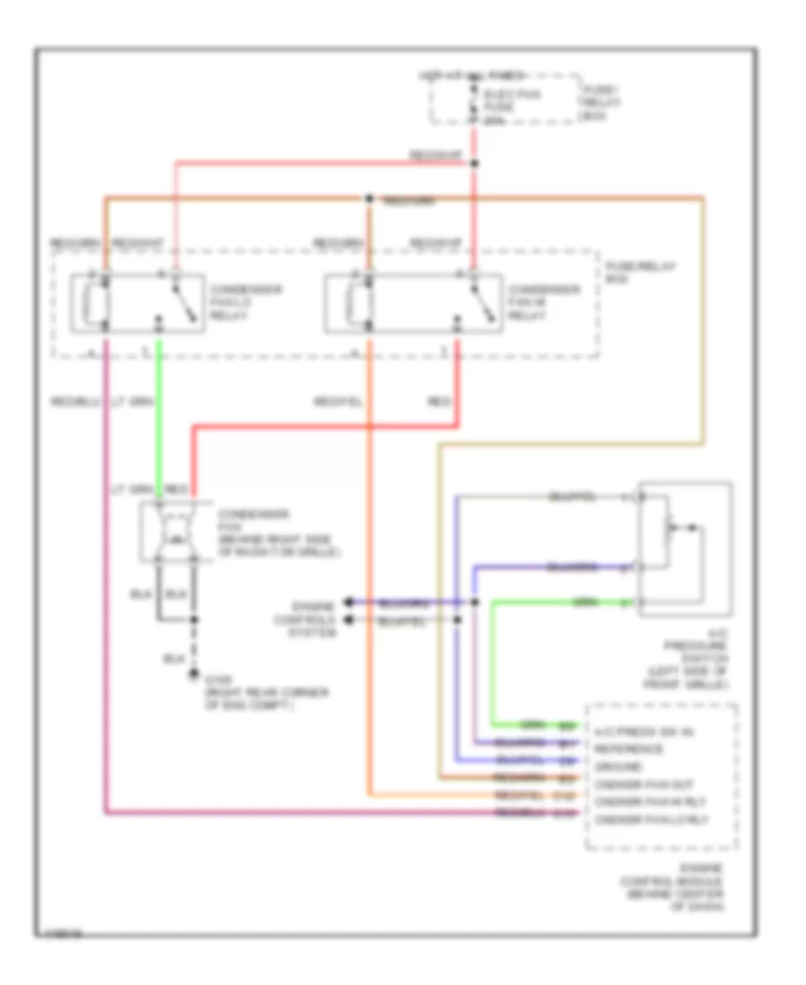 2 2L Cooling Fan Wiring Diagram for Isuzu Rodeo LSE 1999