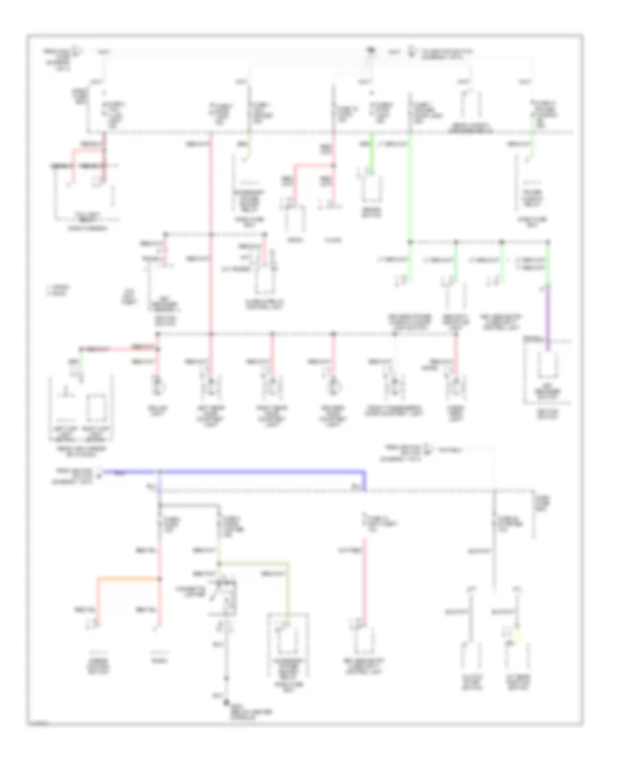 Power Distribution Wiring Diagram (2 of 3) for Isuzu Rodeo LSE 1999