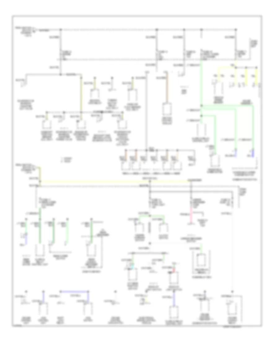 Power Distribution Wiring Diagram (3 of 3) for Isuzu Rodeo LSE 1999