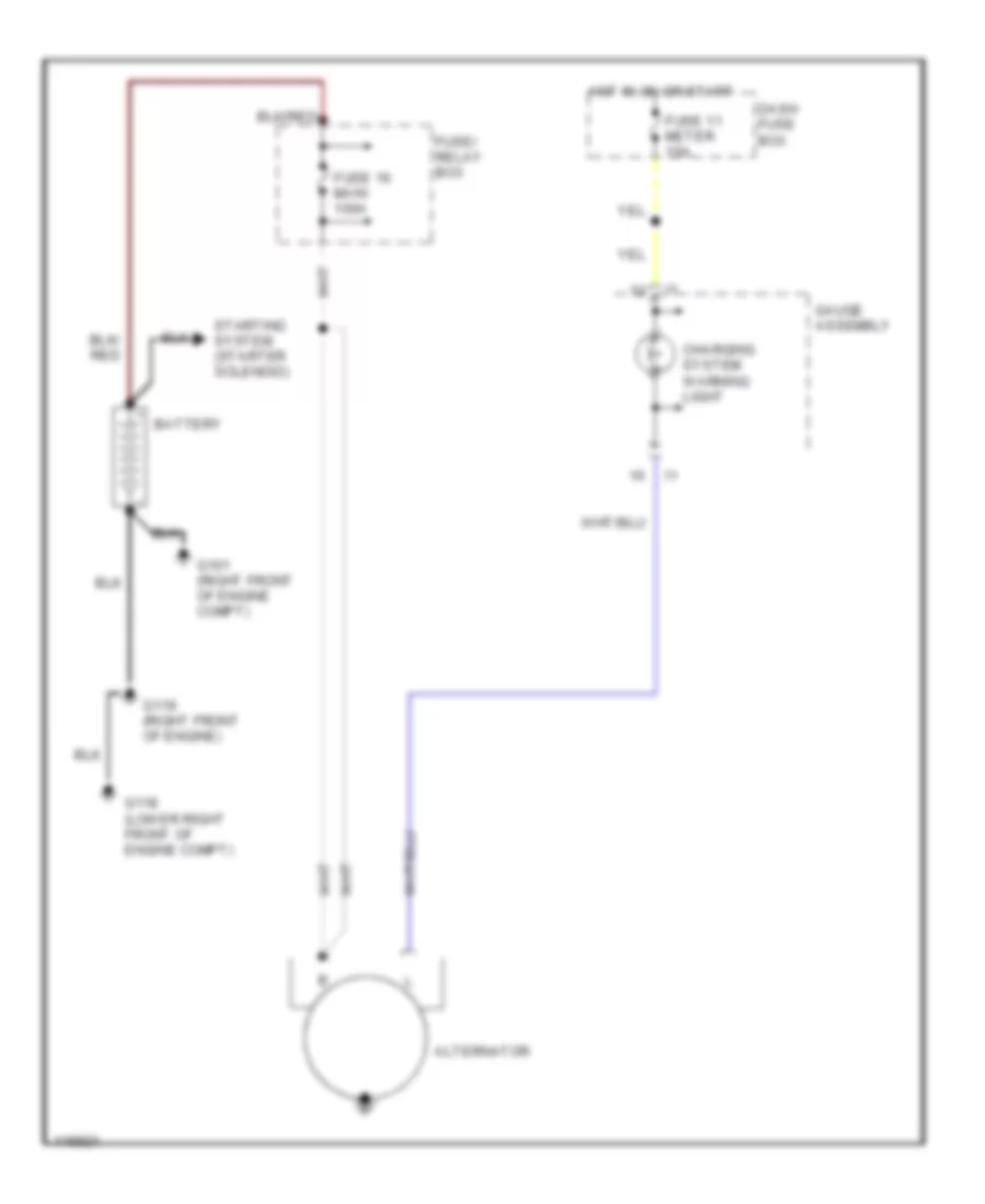 2 2L Charging Wiring Diagram for Isuzu Rodeo LSE 1999