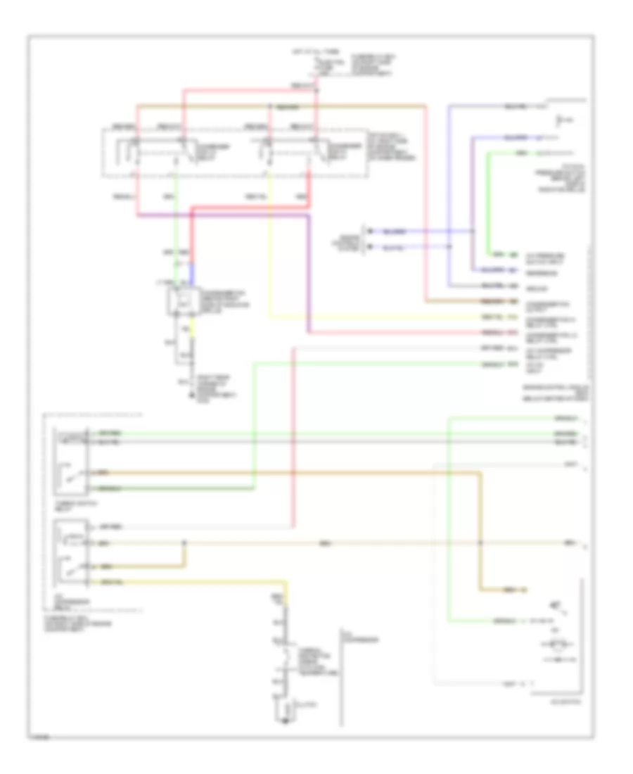 2.2L, Электросхема кондиционера с ручный управлением (1 из 2) для Isuzu Rodeo S 1999