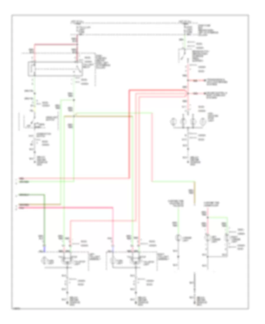 Exterior Lamps Wiring Diagram 2 of 2 for Isuzu Rodeo S 1999