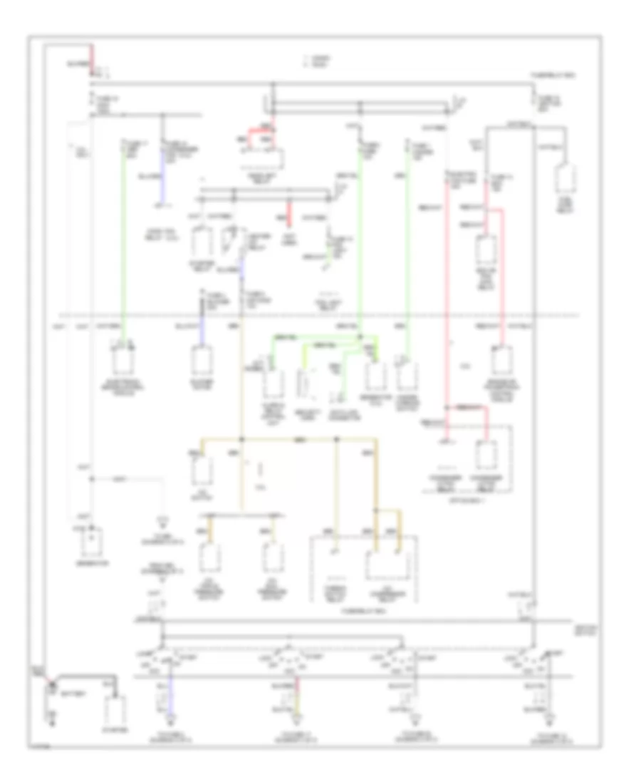 Power Distribution Wiring Diagram 1 of 3 for Isuzu Rodeo S 1999