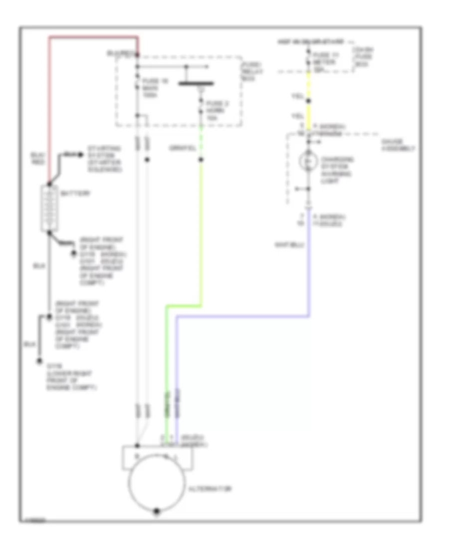 3 2L Charging Wiring Diagram for Isuzu Rodeo S 1999