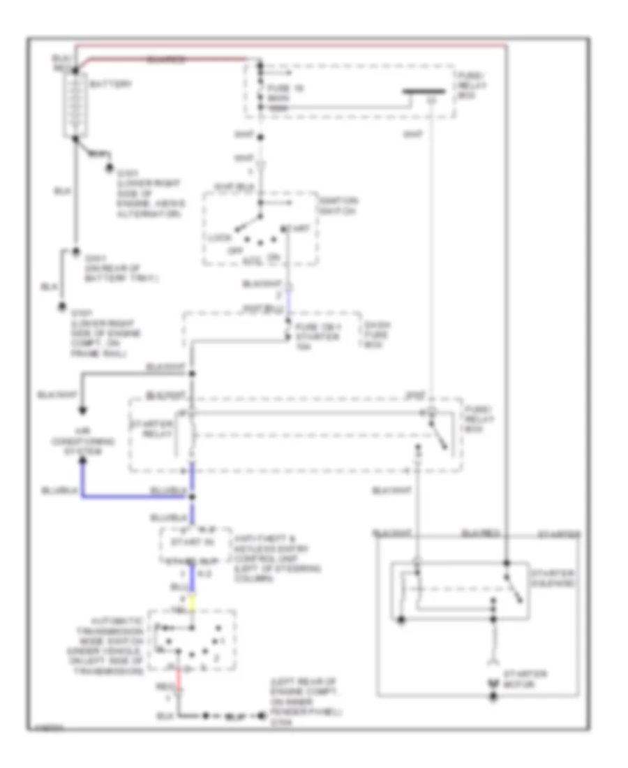 Starting Wiring Diagram for Isuzu VehiCROSS 1999