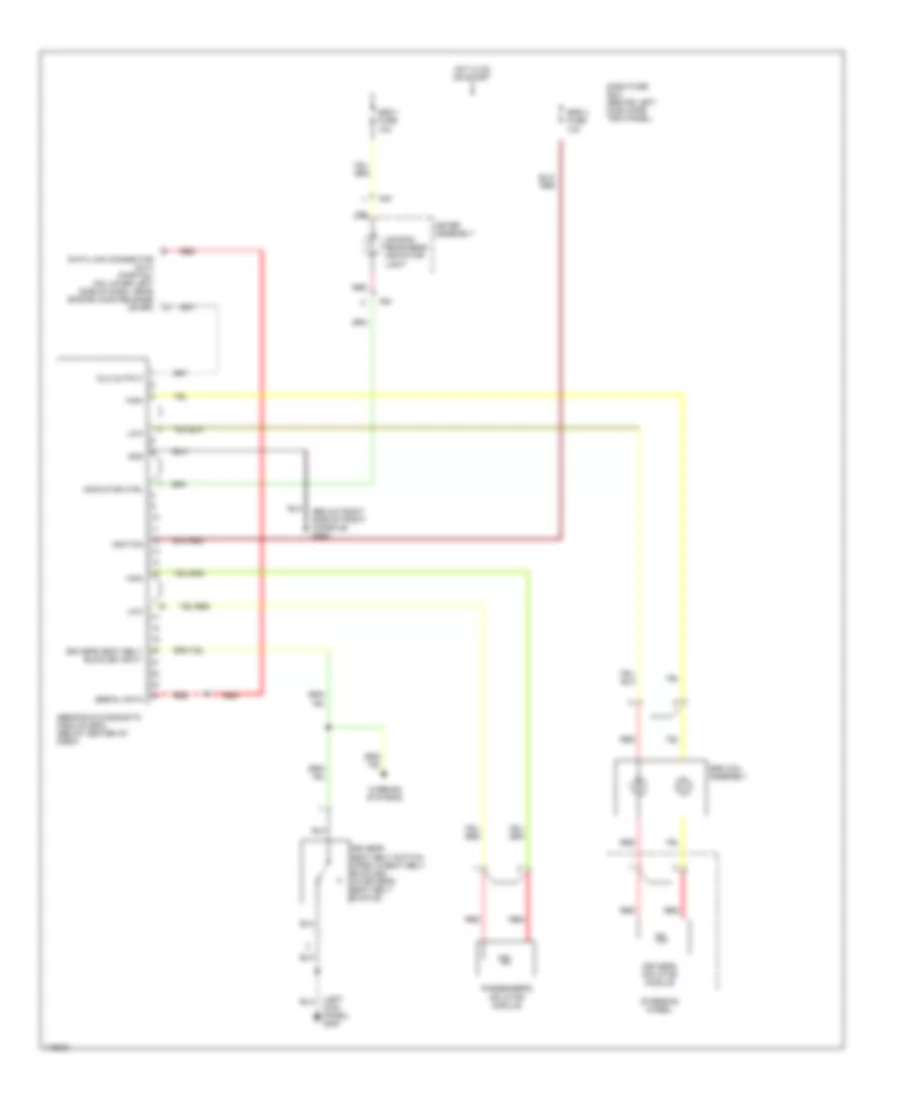Supplemental Restraint Wiring Diagram for Isuzu VehiCROSS 1999