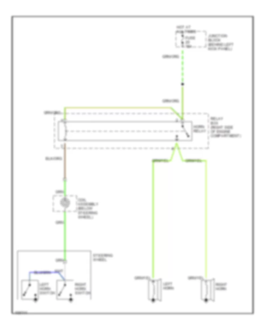 Horn Wiring Diagram for Isuzu Stylus S 1991