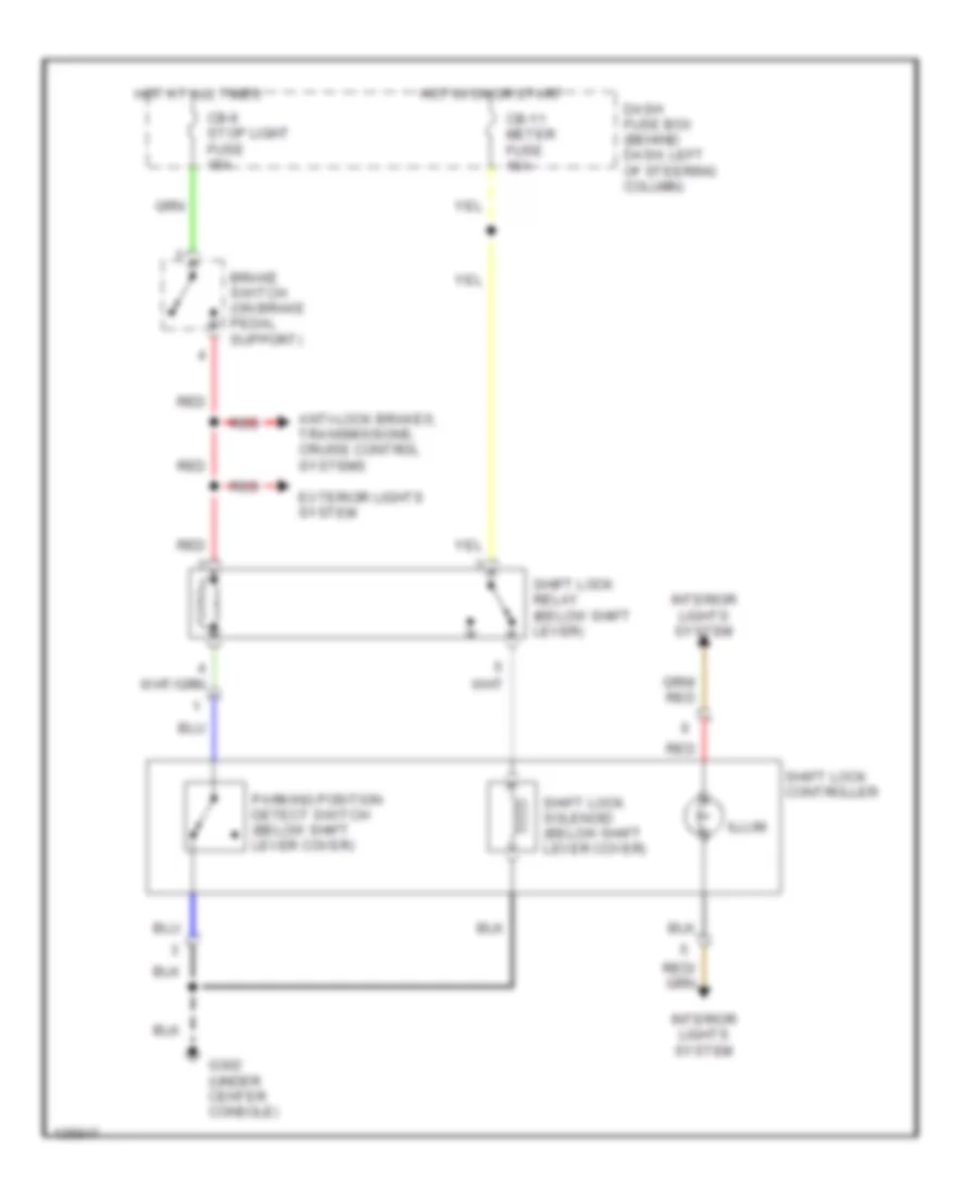 Shift Interlock Wiring Diagram for Isuzu Amigo S 2000
