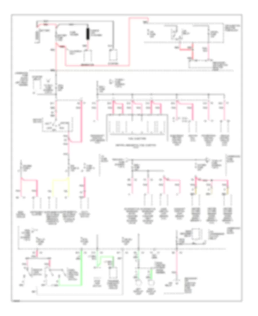 Power Distribution Wiring Diagram 1 of 3 for Isuzu Hombre S 2000