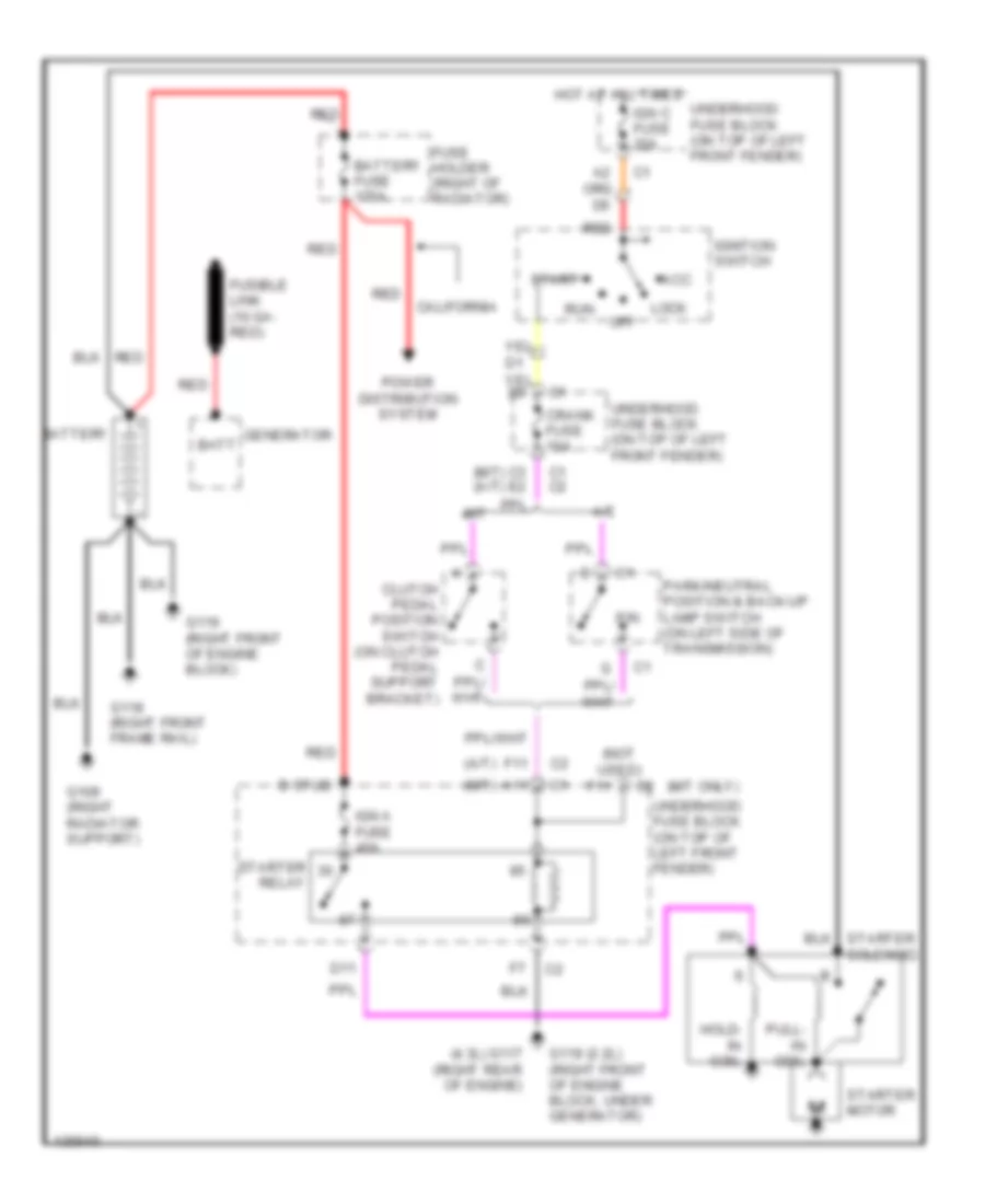 Starting Wiring Diagram for Isuzu Hombre XS 2000