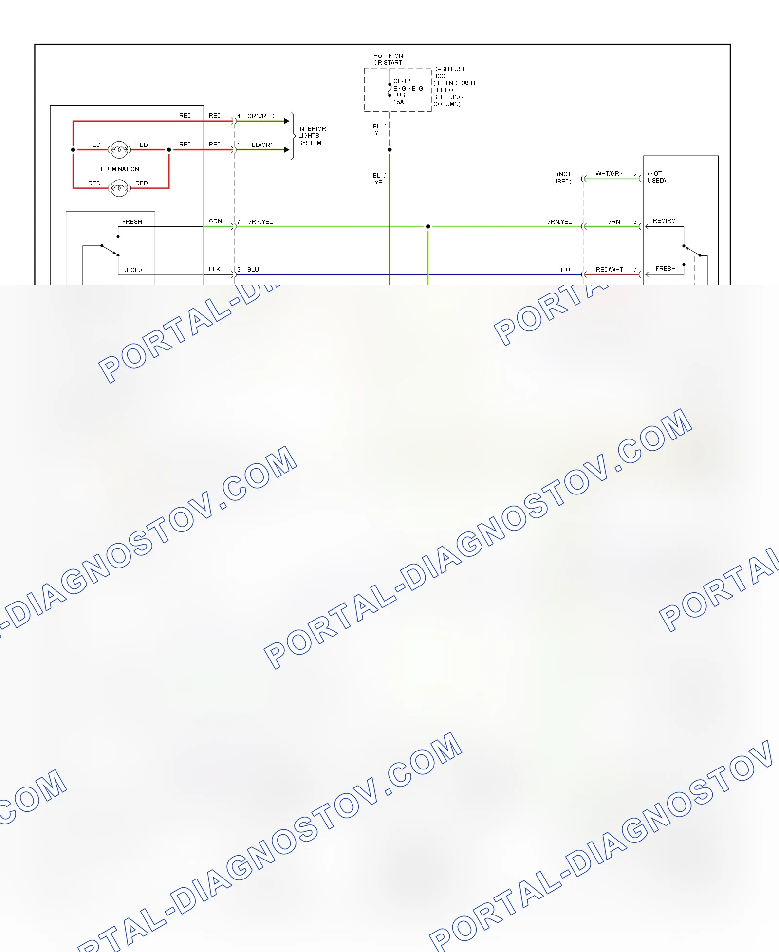 2 2L Manual A C Wiring Diagram 1 of 2 for Isuzu Rodeo LS 2000