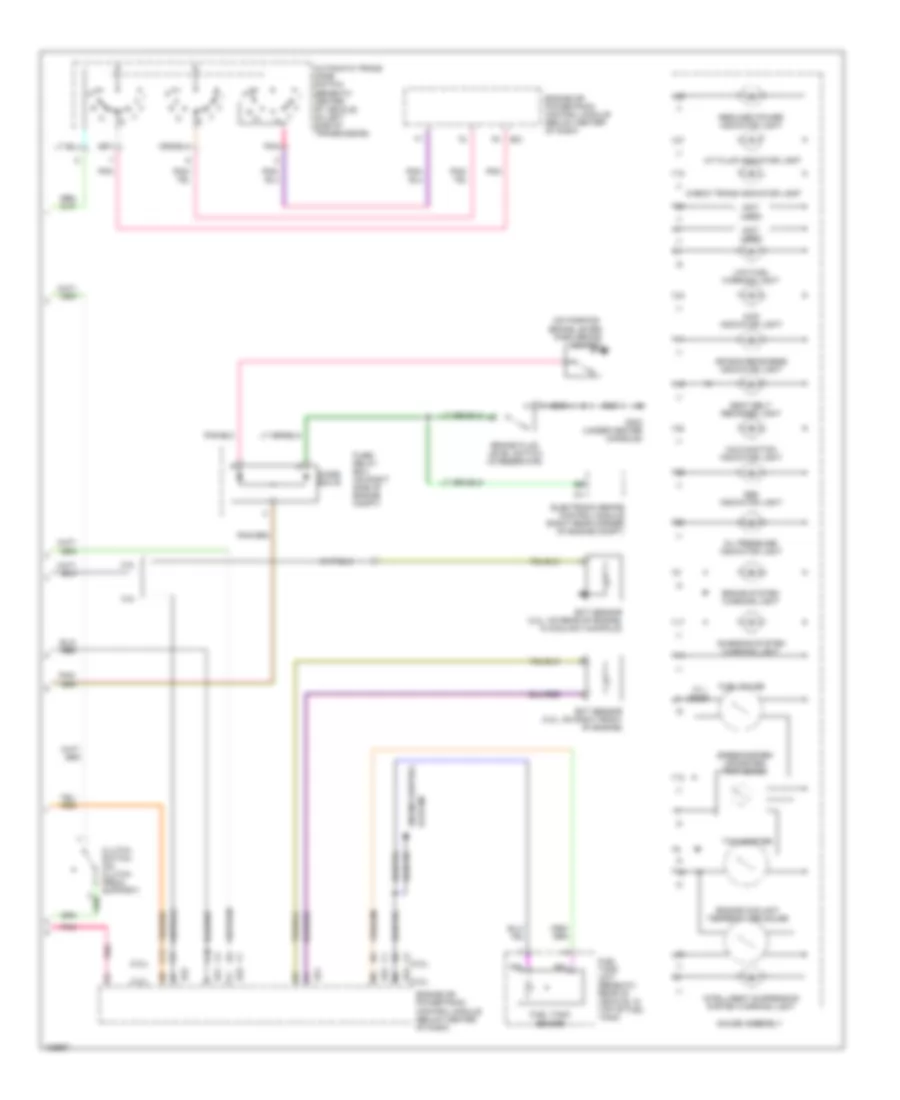 Instrument Cluster Wiring Diagram (2 of 2) for Isuzu Rodeo LSE 2000
