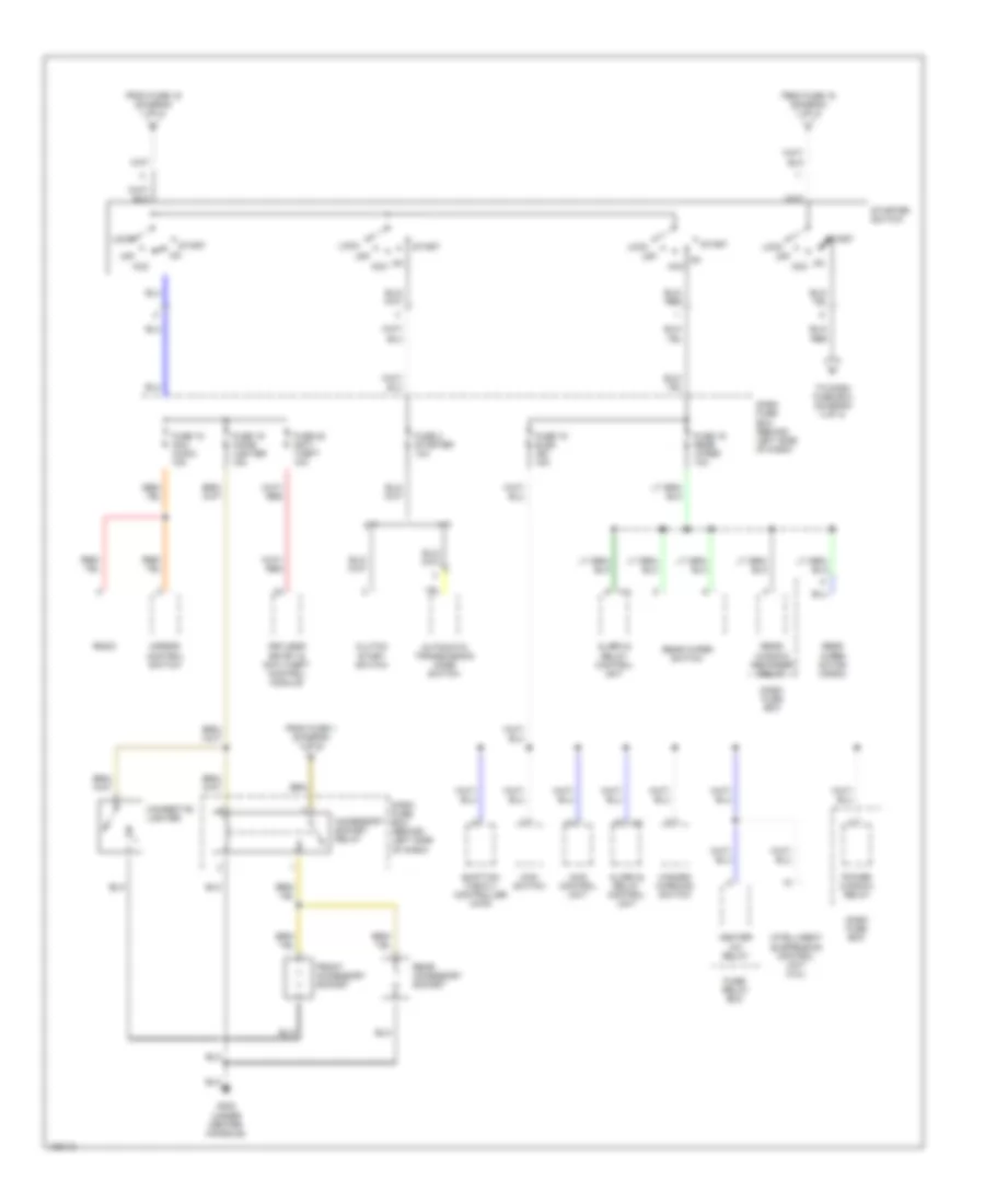 Power Distribution Wiring Diagram (2 of 3) for Isuzu Rodeo LSE 2000