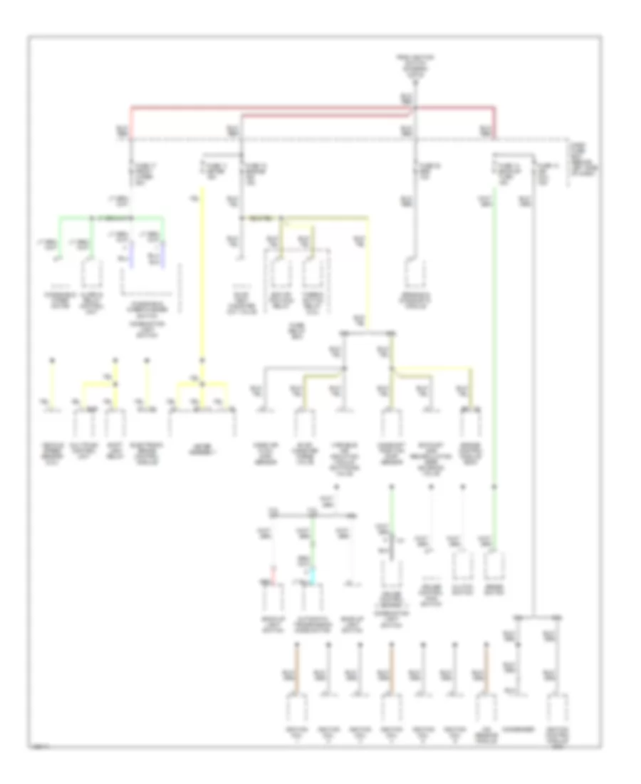 Power Distribution Wiring Diagram 3 of 3 for Isuzu Rodeo LSE 2000