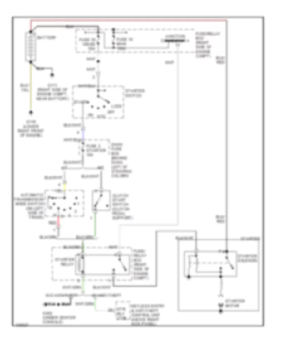 Starting Wiring Diagram for Isuzu Rodeo LSE 2000