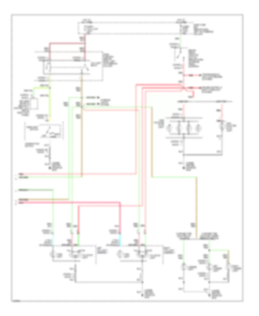 Exterior Lamps Wiring Diagram 2 of 2 for Isuzu Rodeo S 2000