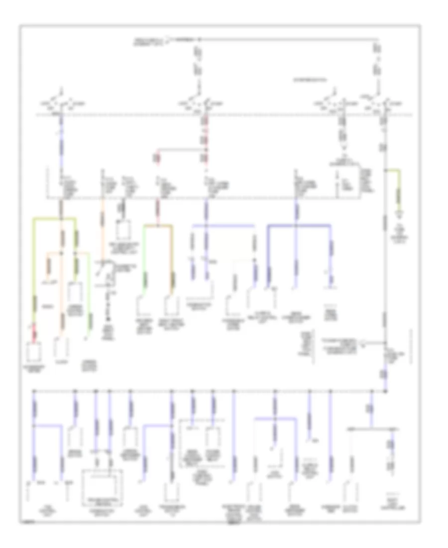 Power Distribution Wiring Diagram (2 of 3) for Isuzu Trooper Limited 2000