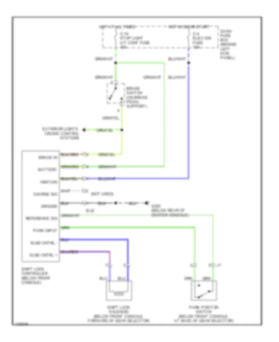 Shift Interlock Wiring Diagram for Isuzu Trooper Limited 2000