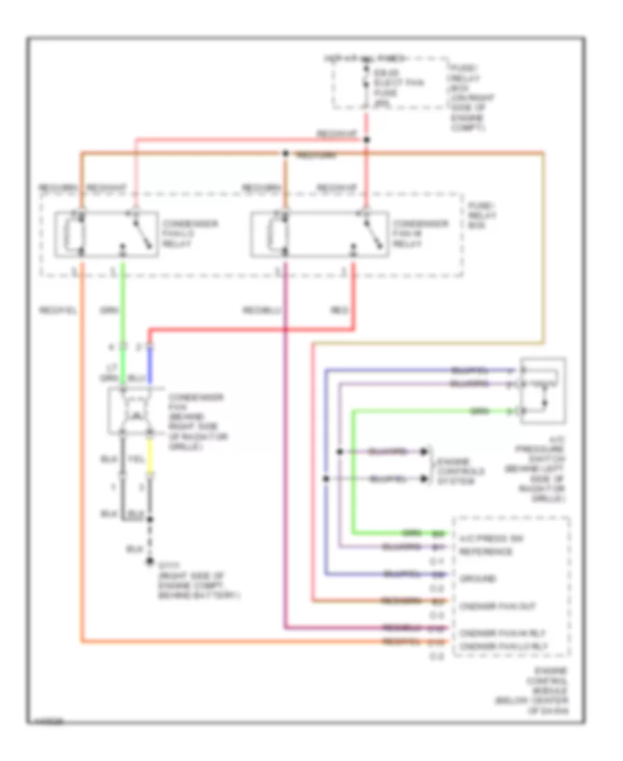 2.2L, Cooling Fan Wiring Diagram, MT for Isuzu Rodeo LS 2001
