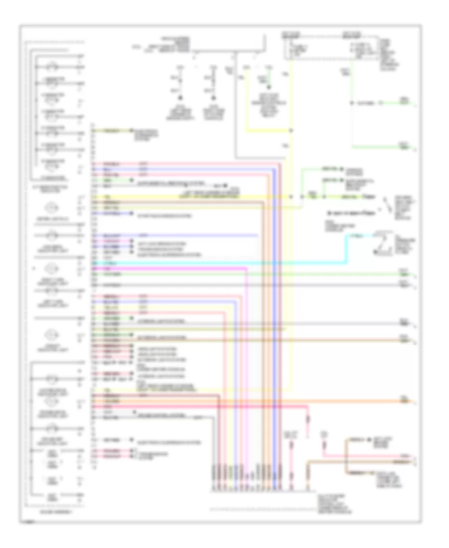 Instrument Cluster Wiring Diagram 1 of 2 for Isuzu Rodeo LSE 2001