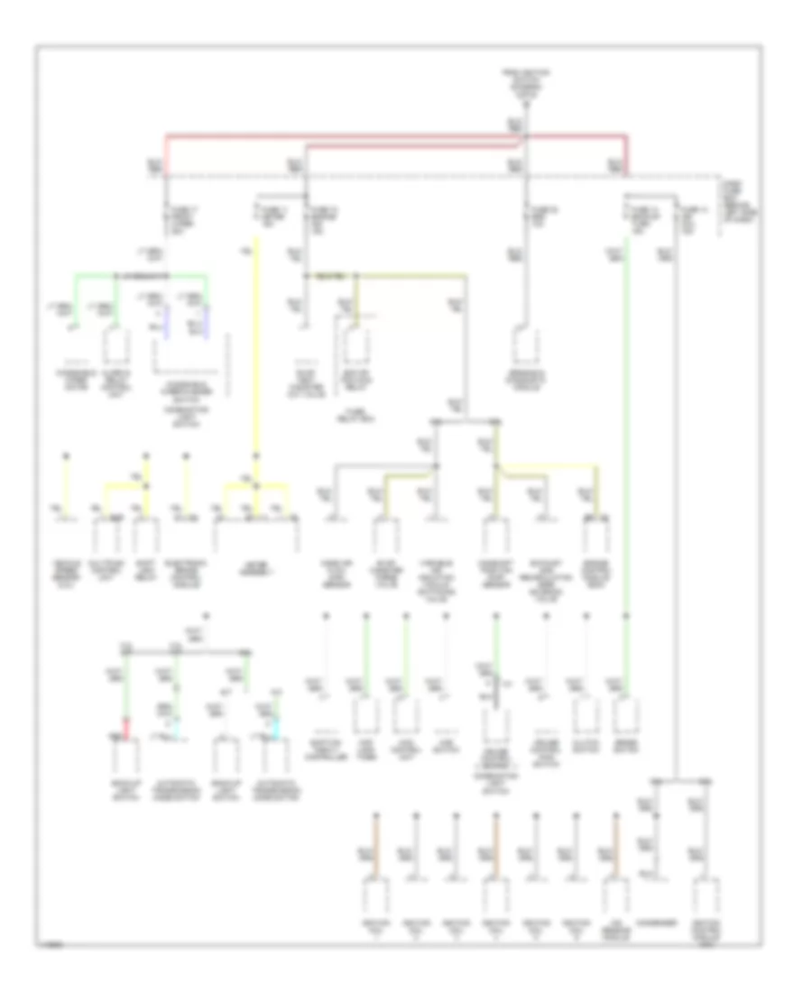 Power Distribution Wiring Diagram (3 of 3) for Isuzu Rodeo LSE 2001