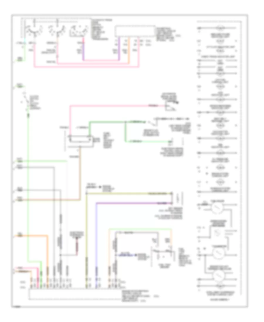 Instrument Cluster Wiring Diagram 2 of 2 for Isuzu Rodeo S 2001
