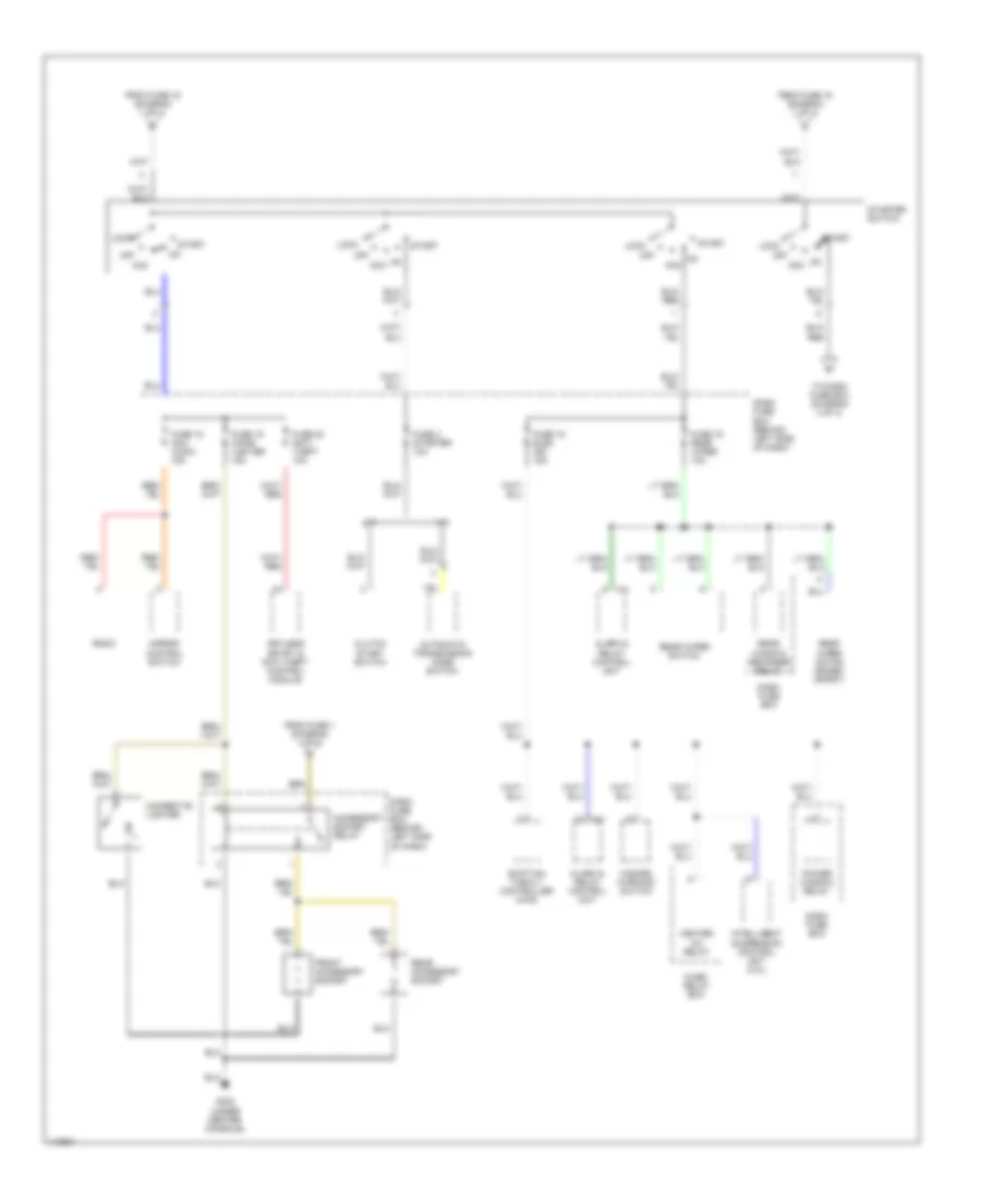 Power Distribution Wiring Diagram 2 of 3 for Isuzu Rodeo S 2001
