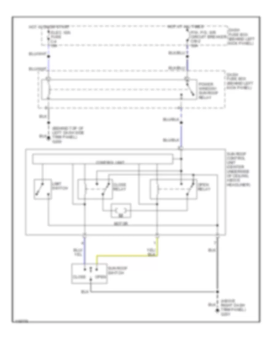 Power TopSunroof Wiring Diagrams for Isuzu Trooper Limited 2001